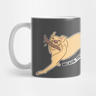 Stick makes Labrador Retriever Happy Mug